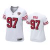 women nick bosa 49ers 75th anniversary white jersey