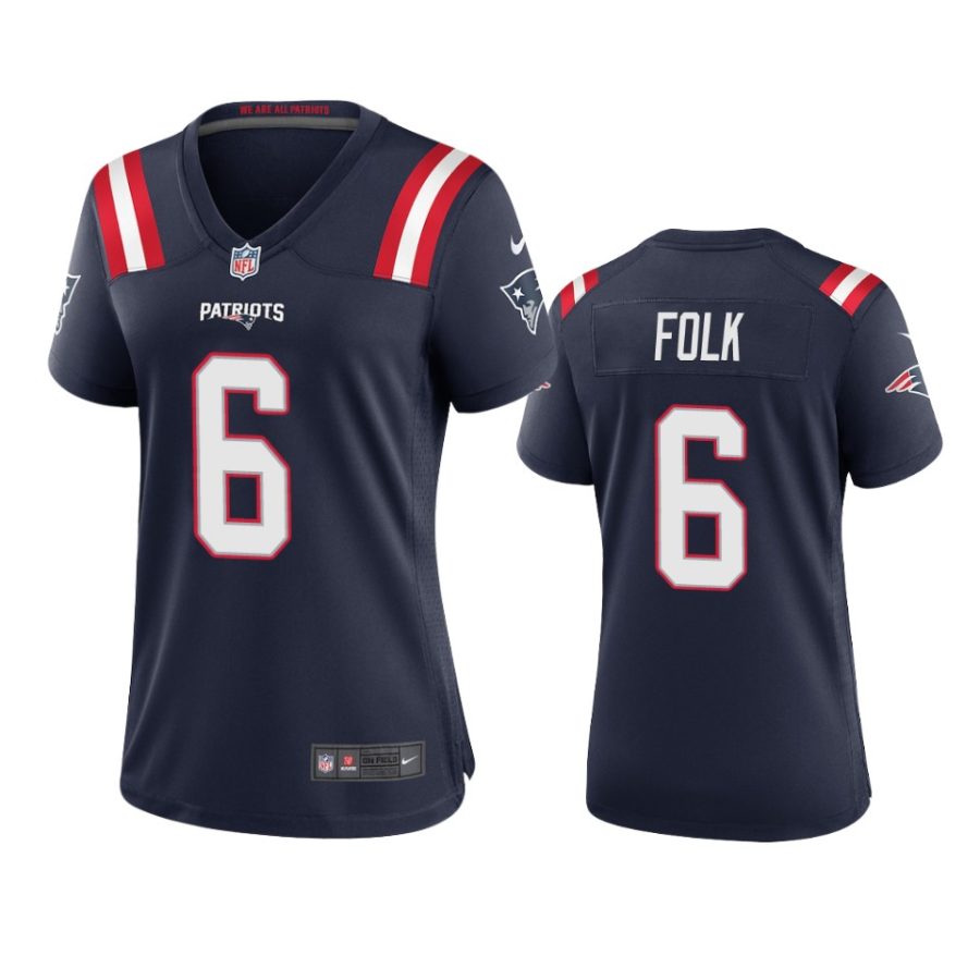 women nick folk patriots navy game jersey