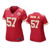 women orlando brown jr. chiefs game red jersey