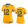 women packers aaron rodgers gold inverted legend jersey