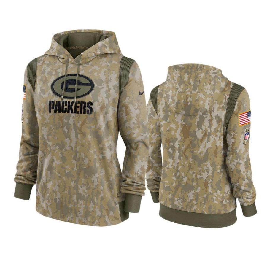 women packers olive 2021 salute to service hoodie