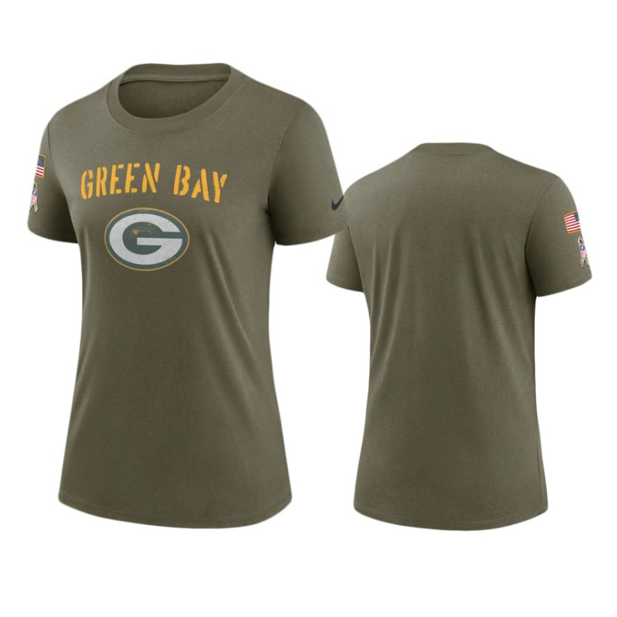 women packers olive 2022 salute to service legend t shirt