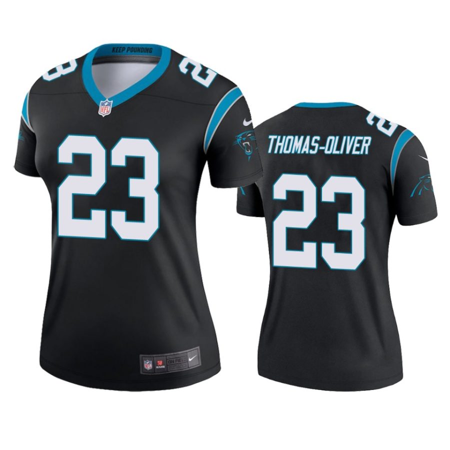 women panthers stantley thomas oliver black legend jersey