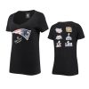 women patriots black super bowl commemorative t shirt