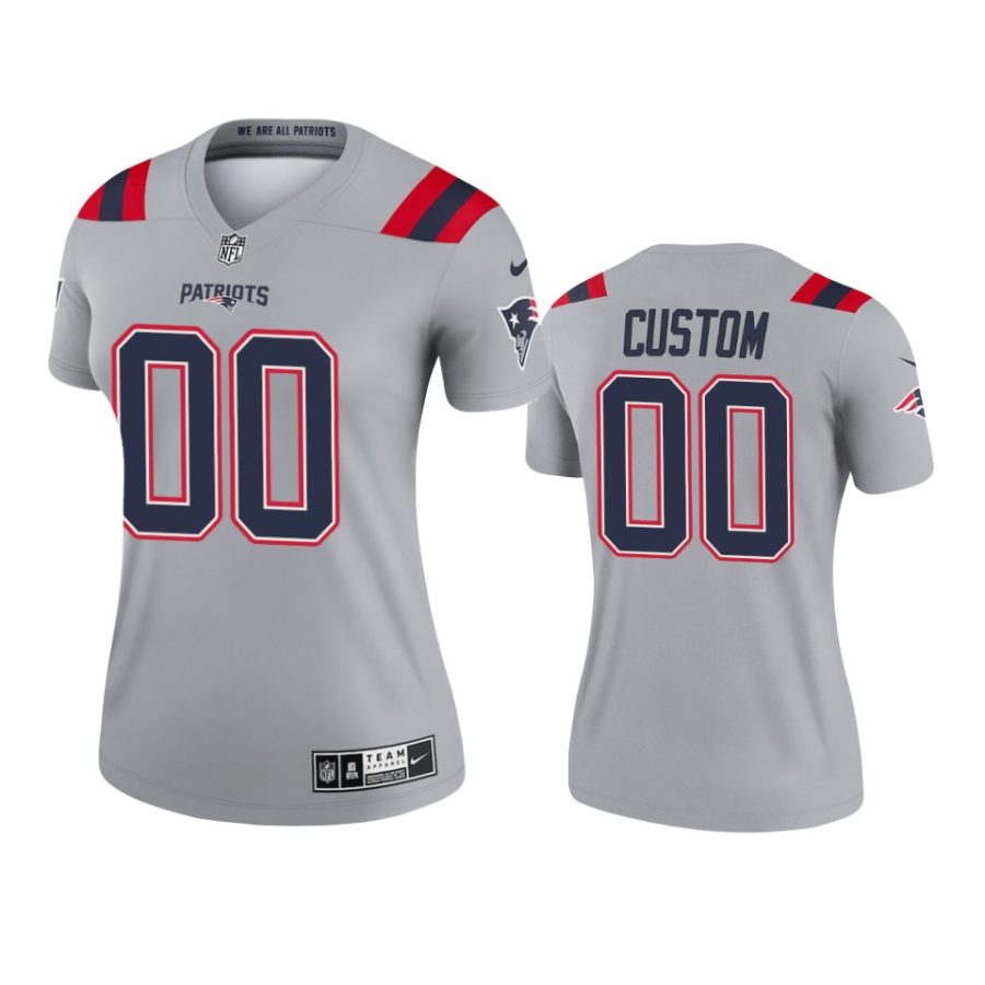 women patriots custom gray inverted legend jersey