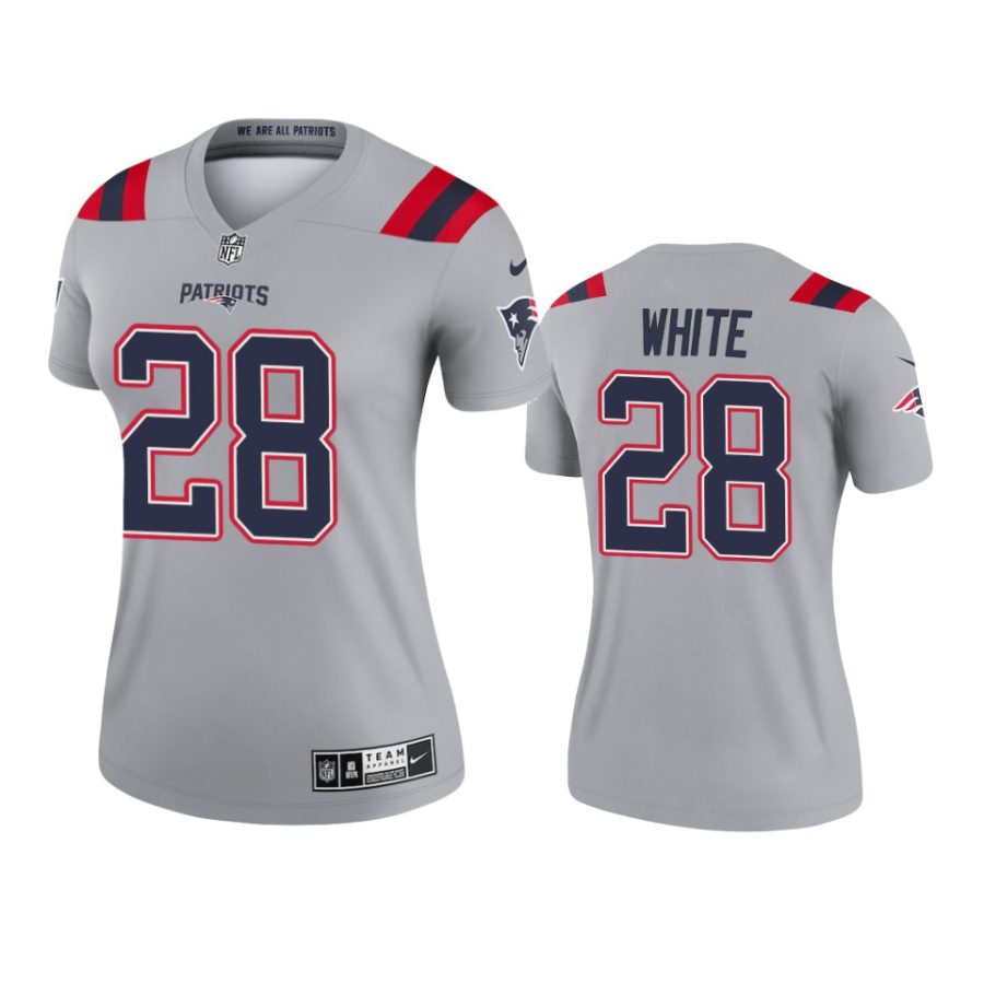 women patriots james white gray inverted legend jersey