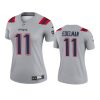 women patriots julian edelman gray inverted legend jersey