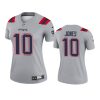 women patriots mac jones gray inverted legend jersey