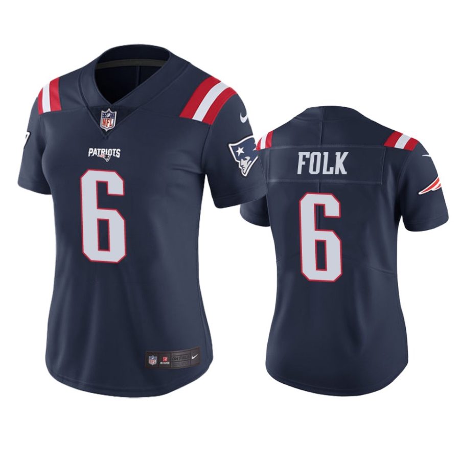 women patriots nick folk navy color rush limited jersey