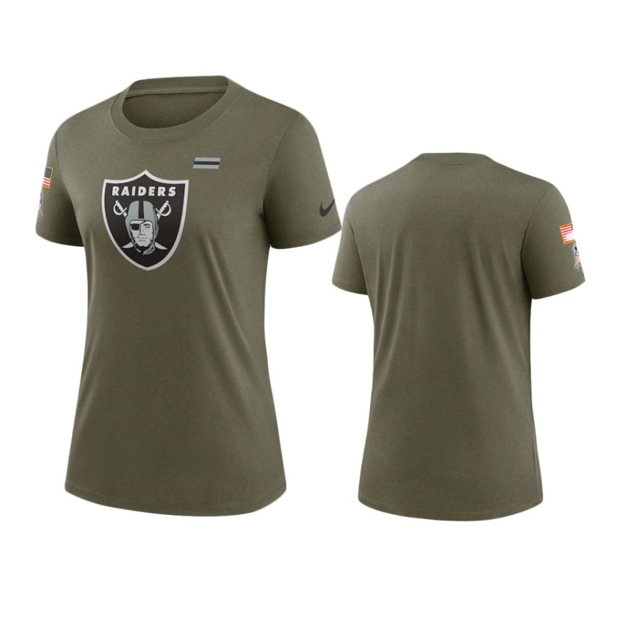 women raiders olive 2021 salute to service t shirt