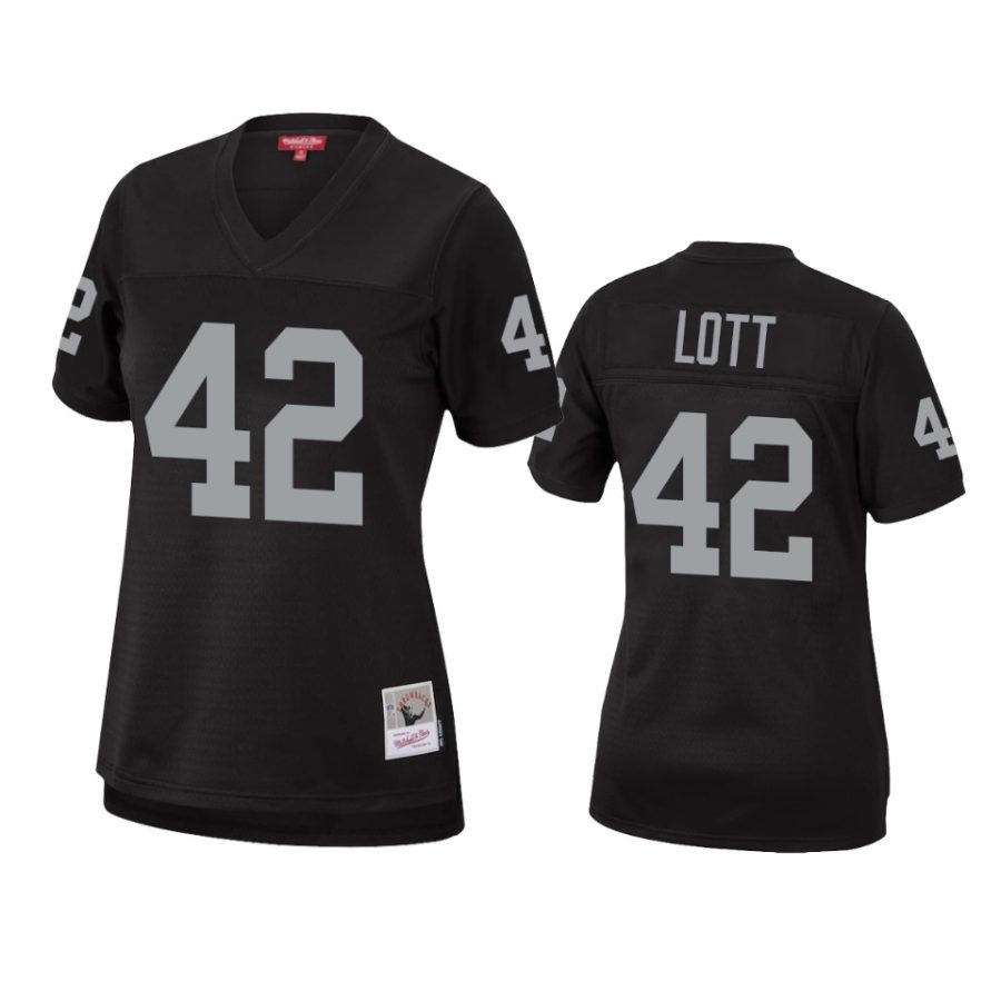 women raiders ronnie lott black legacy replica jersey