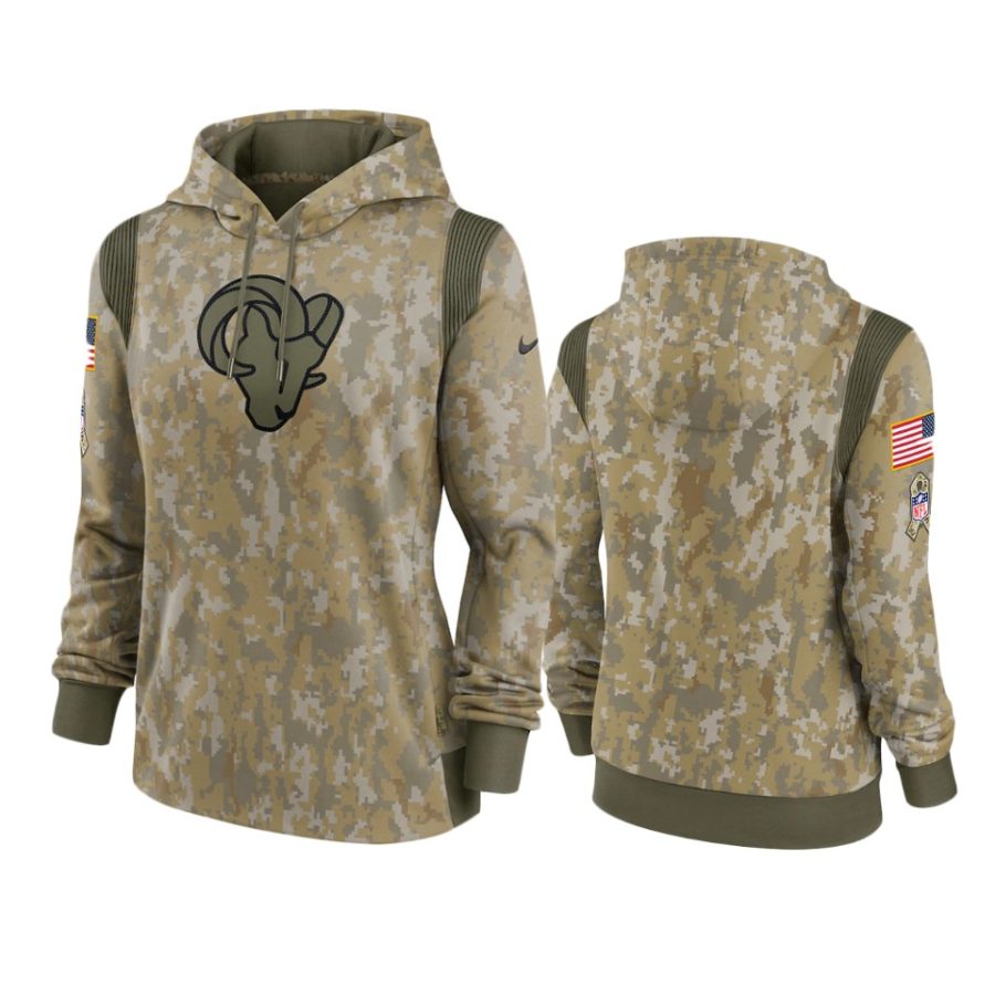 women rams olive 2021 salute to service hoodie