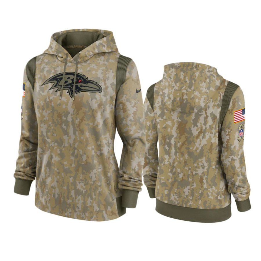 women ravens olive 2021 salute to service hoodie