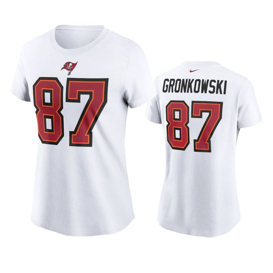 women rob gronkowski buccaneers white t shirt