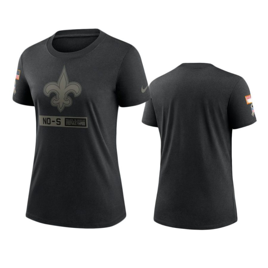 women saints black 2020 salute to service performance t shirt