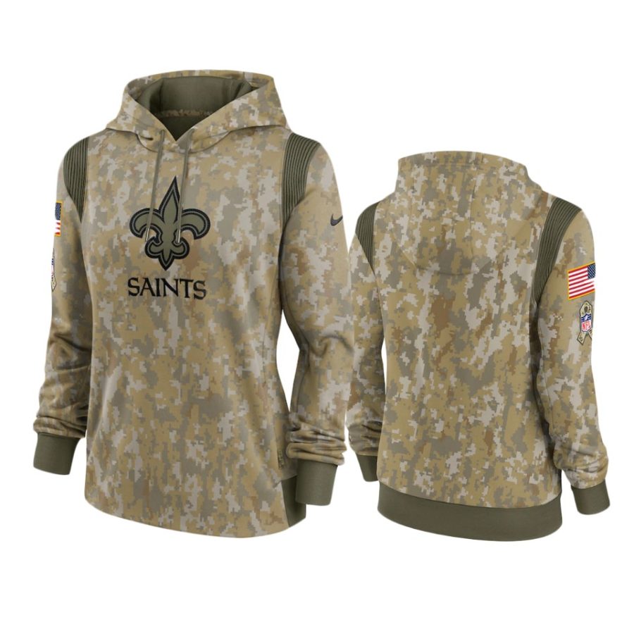 women saints olive 2021 salute to service hoodie