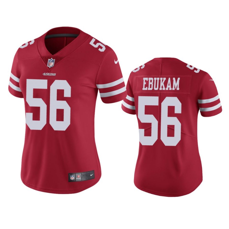 women samson ebukam 49ers scarlet vapor limited jersey