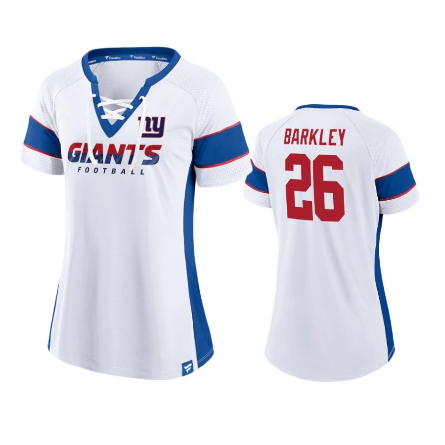 women saquon barkley white athena player t shirt