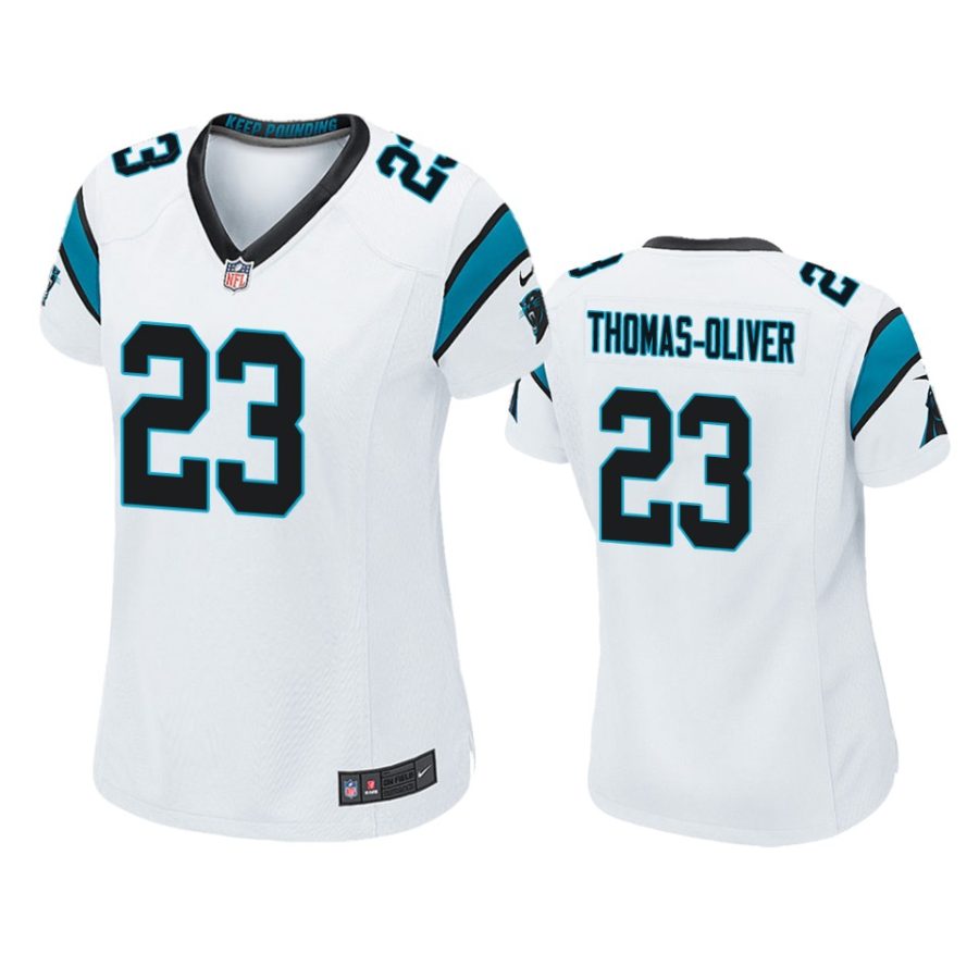 women stantley thomas oliver panthers white game jersey