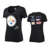 women steelers black super bowl commemorative t shirt