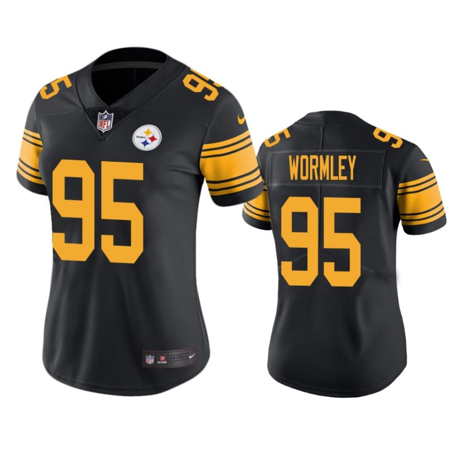 women steelers chris wormley black color rush limited jersey