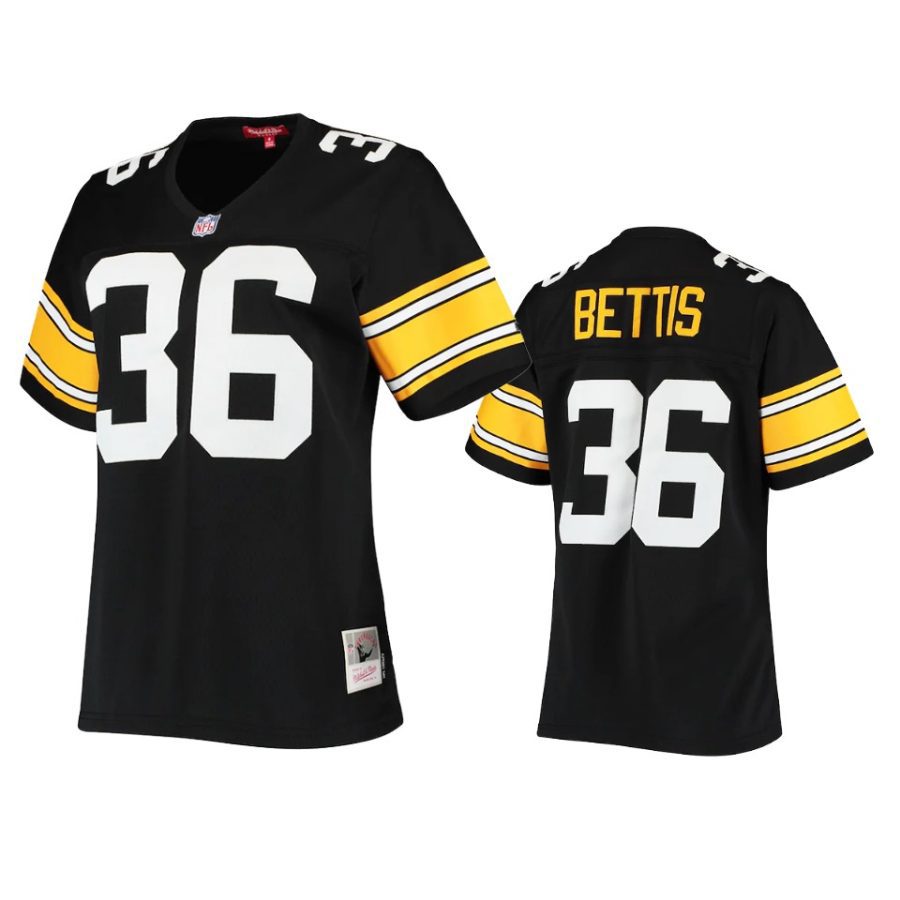 women steelers jerome bettis black legacy replica jersey