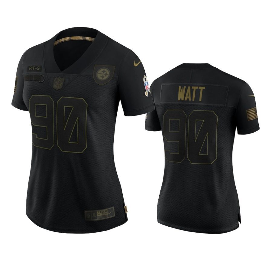 women steelers t.j. watt black limited 2020 salute to service jersey