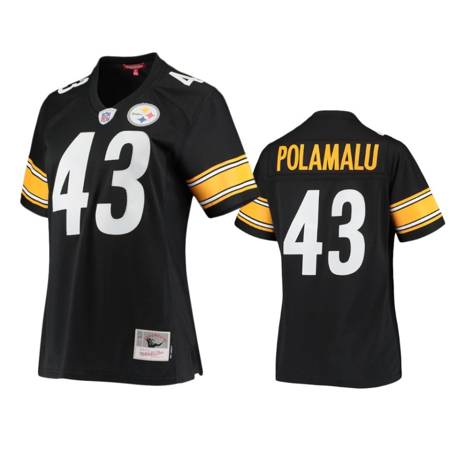 women steelers troy polamalu black legacy replica jersey