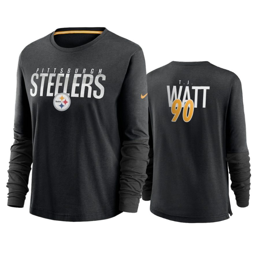 women t.j. watt steelers black city mascot breathe t shirt