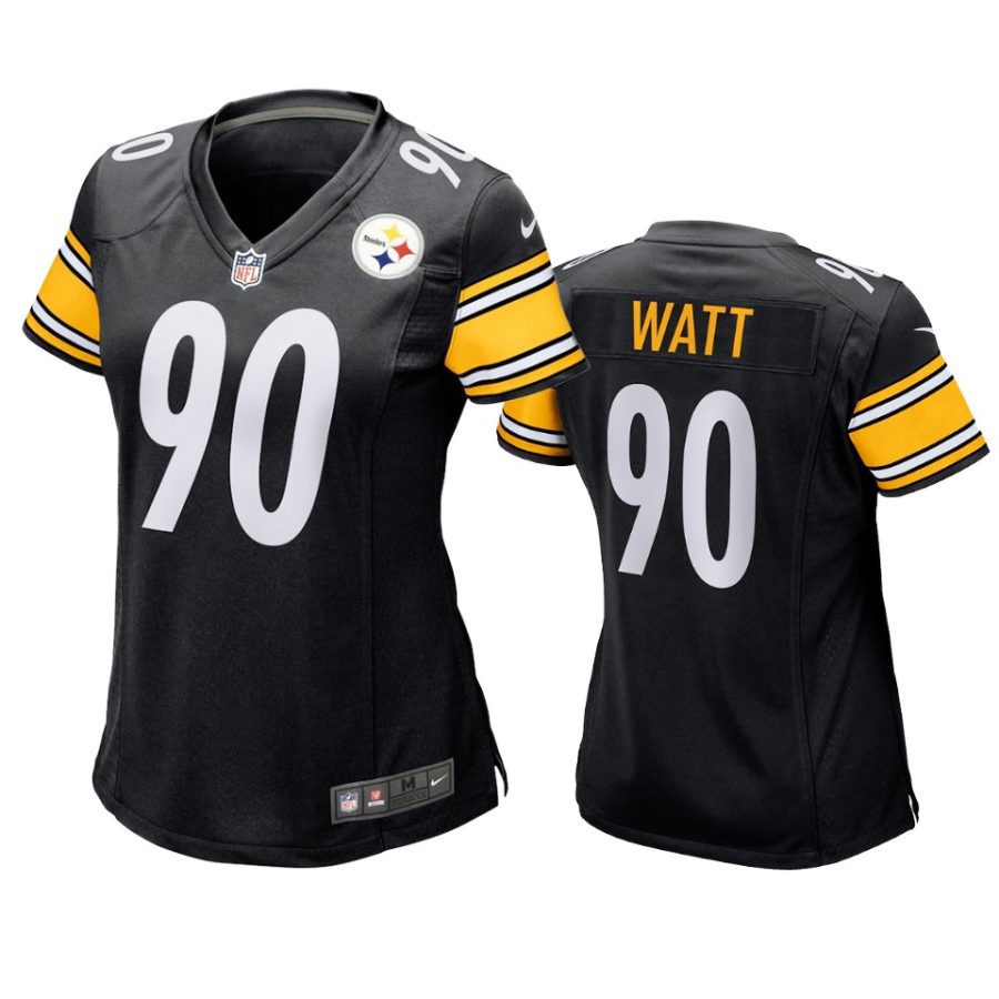 women t.j. watt steelers black game jersey