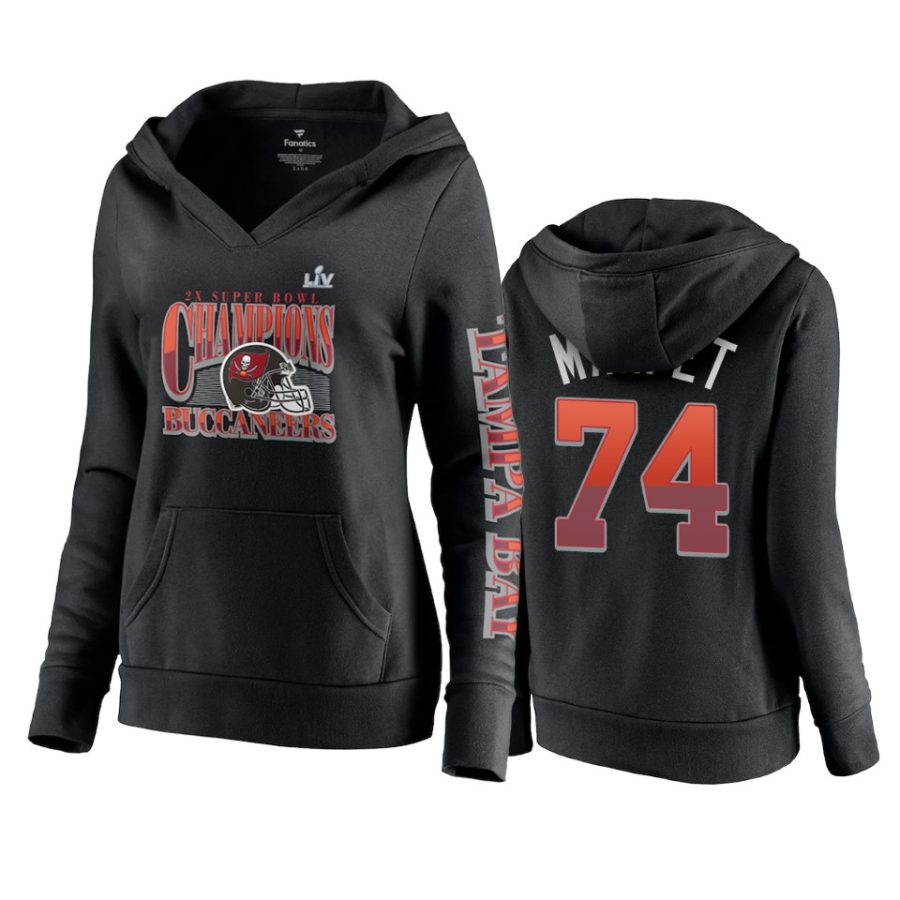 women tampa bay buccaneers ali marpet black 2 time super bowl lv champions hit hoodie