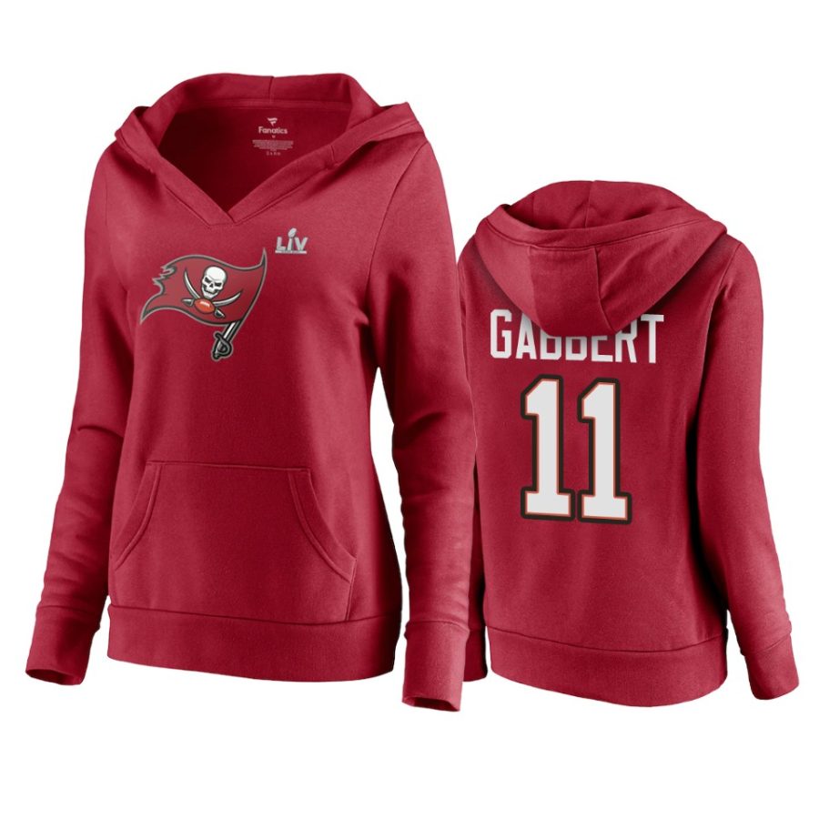 women tampa bay buccaneers blaine gabbert red super bowl lv champions player icon hoodie