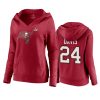 women tampa bay buccaneers carlton davis red super bowl lv champions player icon hoodie