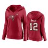 women tampa bay buccaneers tom brady red super bowl lv champions player icon hoodie 0a