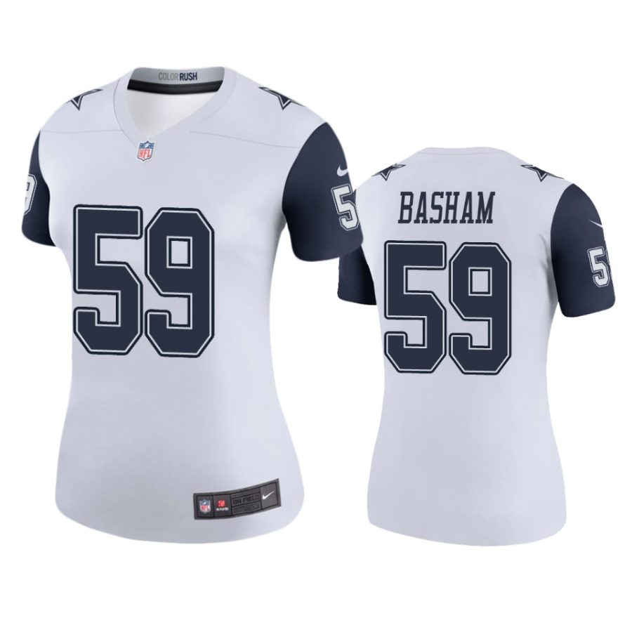 women tarell basham cowboys color rush legend white jersey