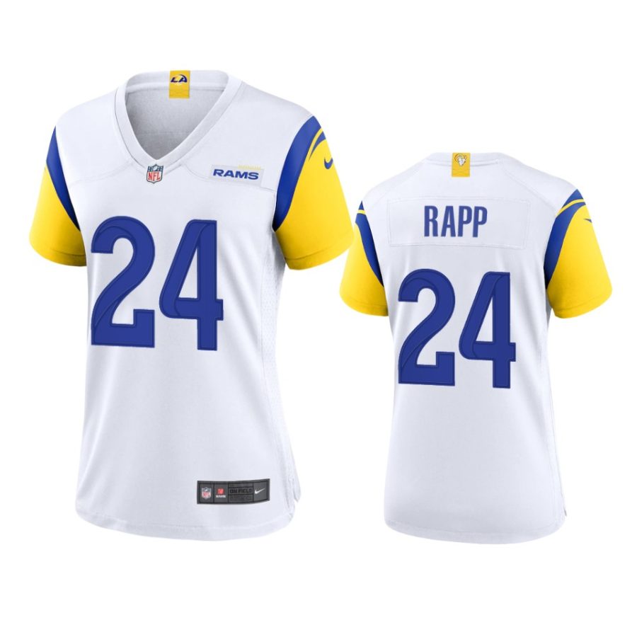 women taylor rapp rams alternate game white jersey