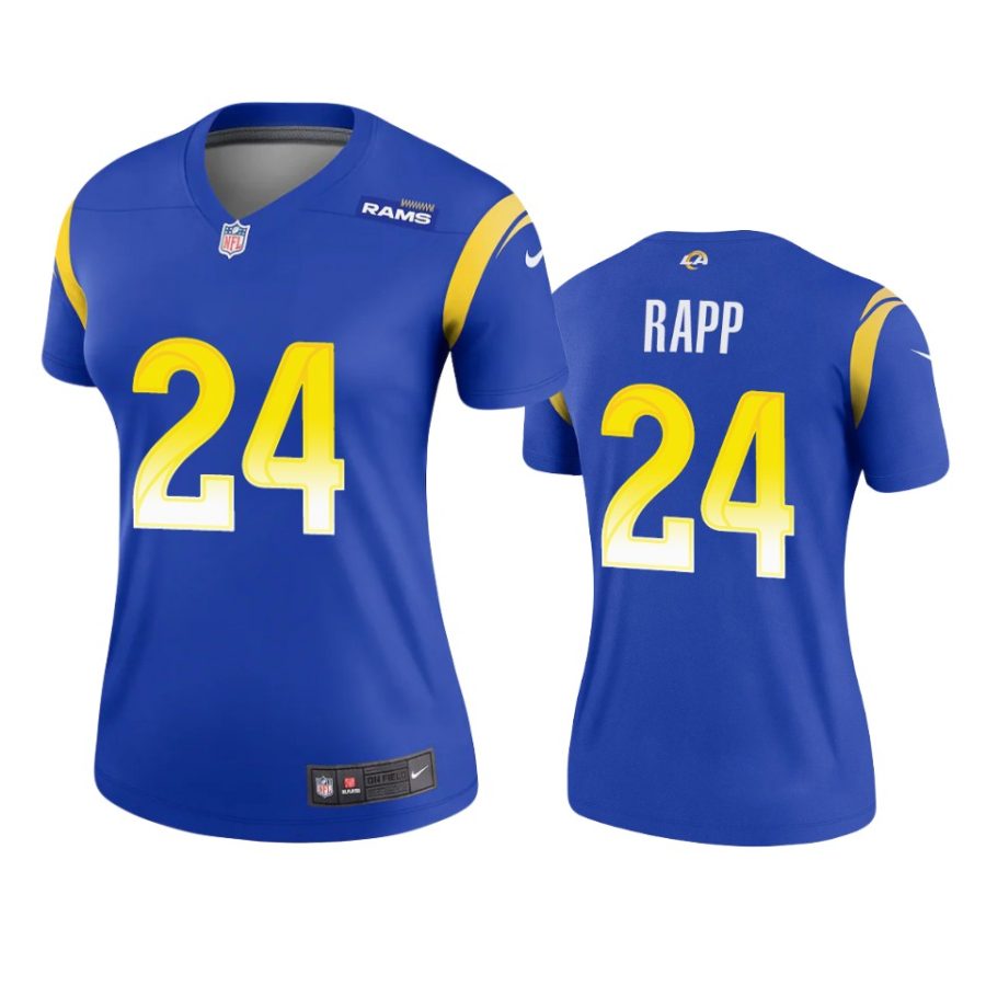 women taylor rapp rams royal legend jersey