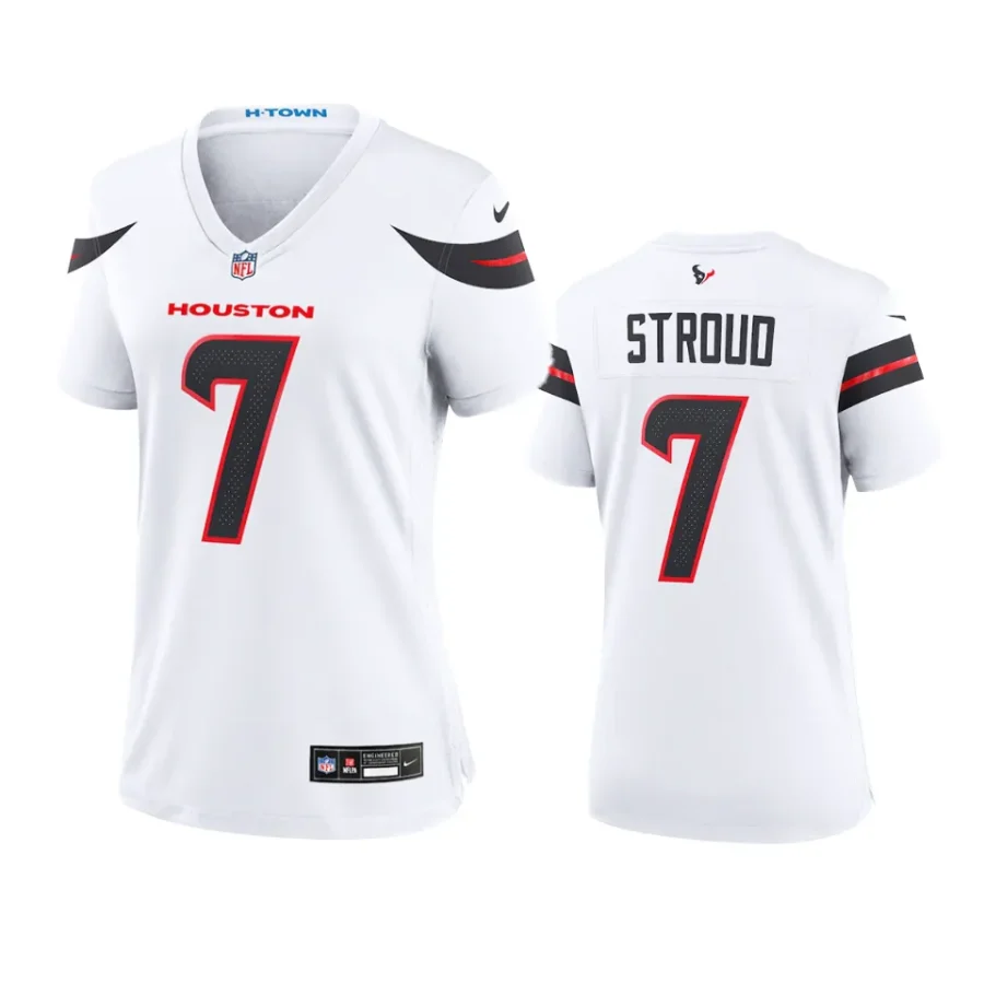 women texans c.j. stroud white 2024 game jersey