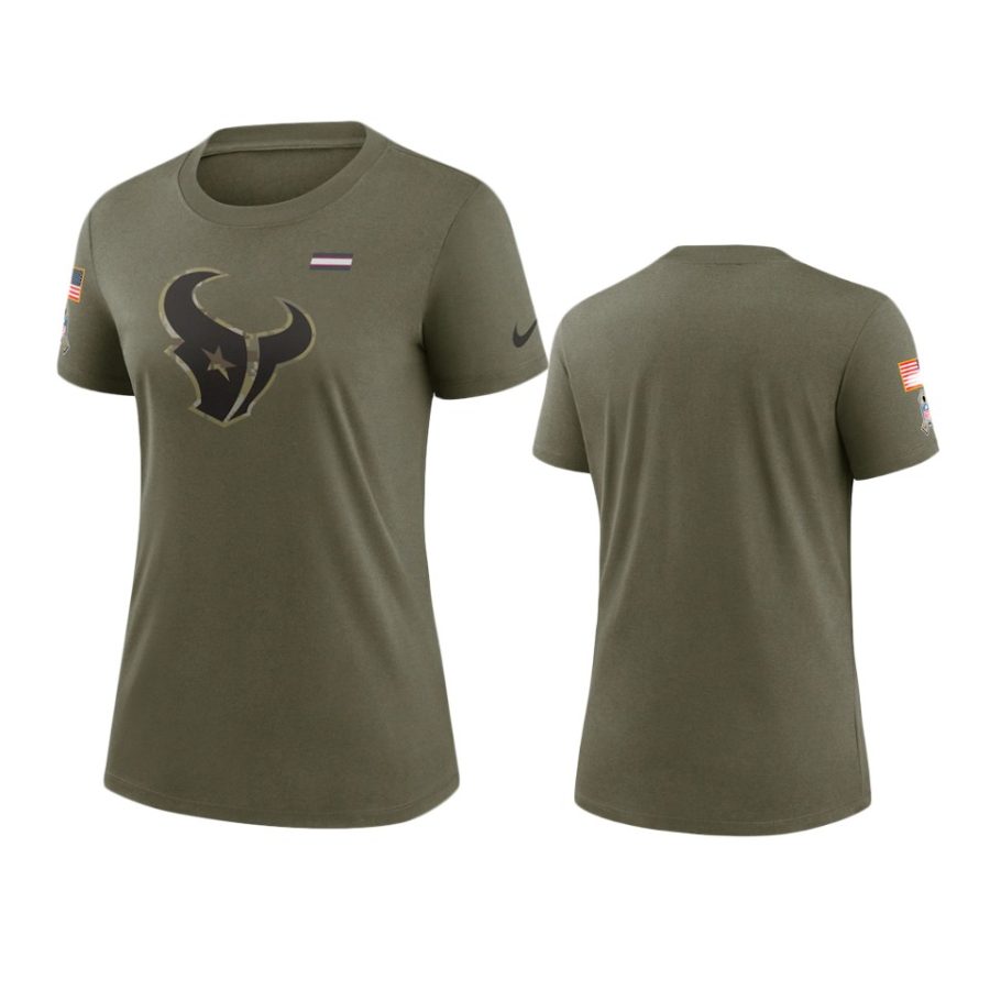 women texans olive 2021 salute to service t shirt