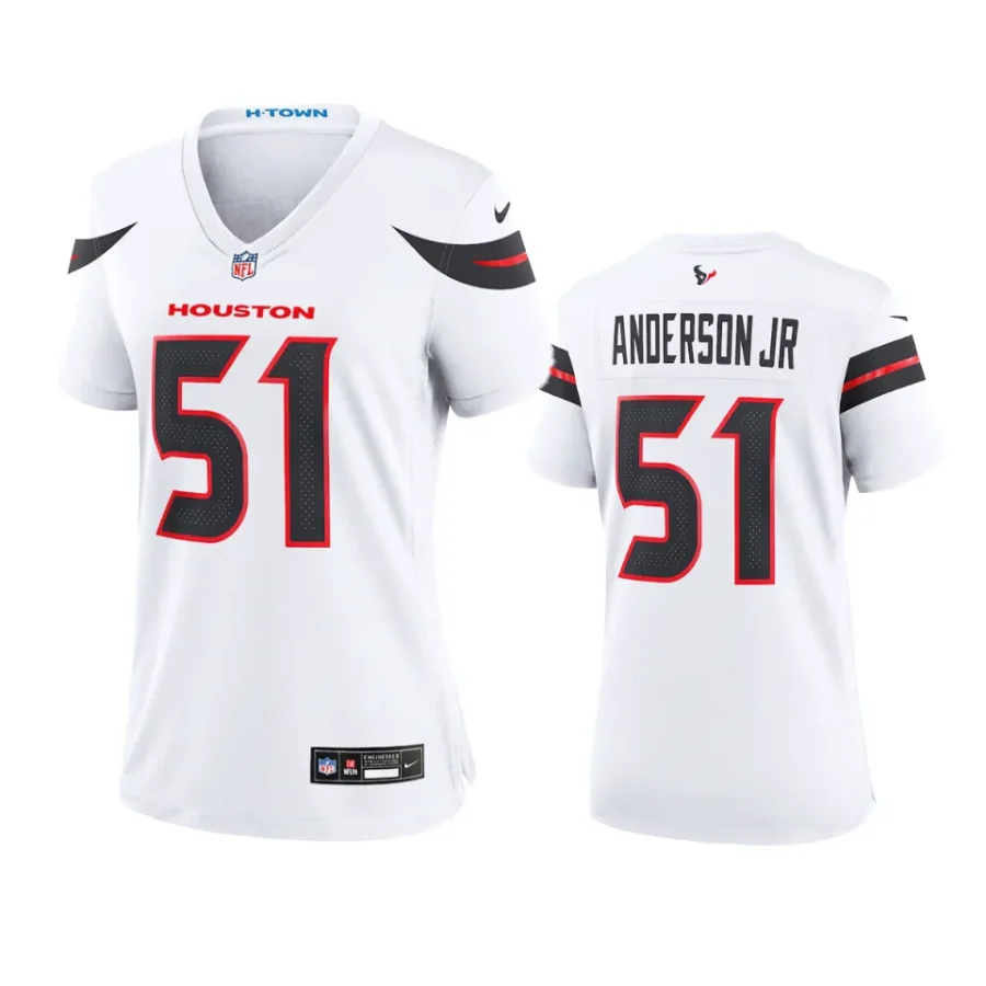 women texans will anderson jr. white 2024 game jersey