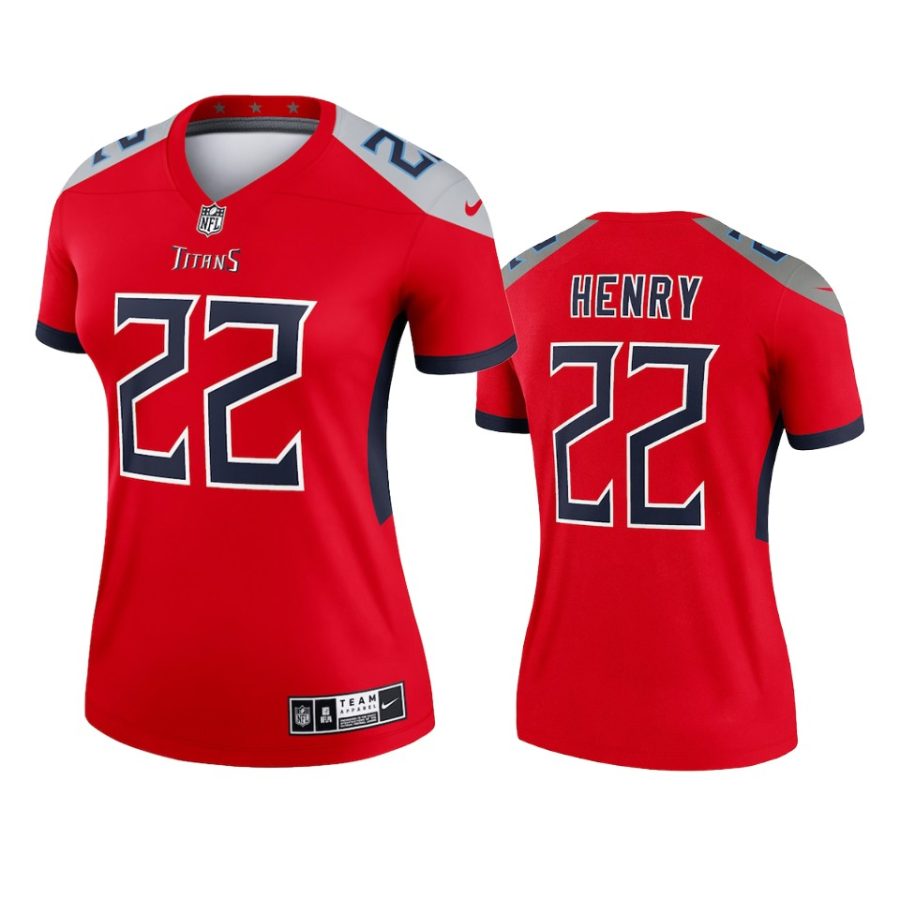 women titans derrick henry red inverted legend jersey