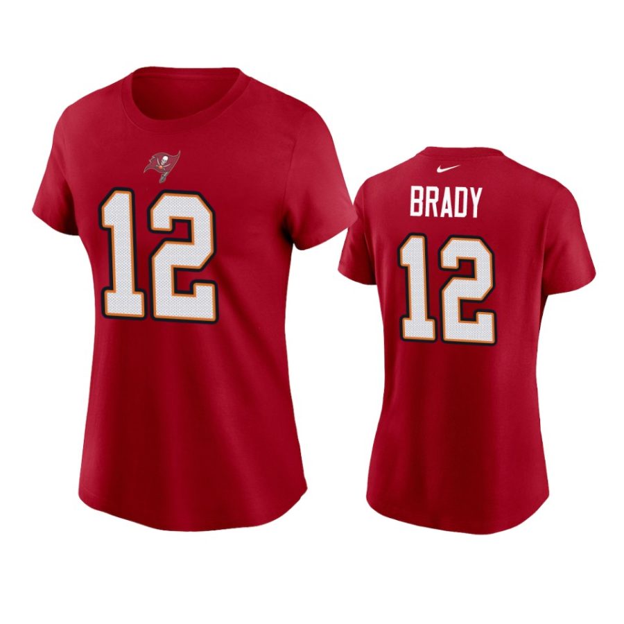 women tom brady buccaneers red t shirt