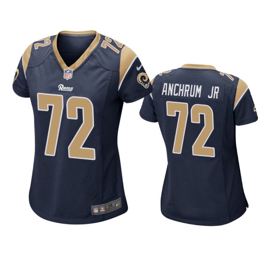 women tremayne anchrum jr. rams navy game jersey