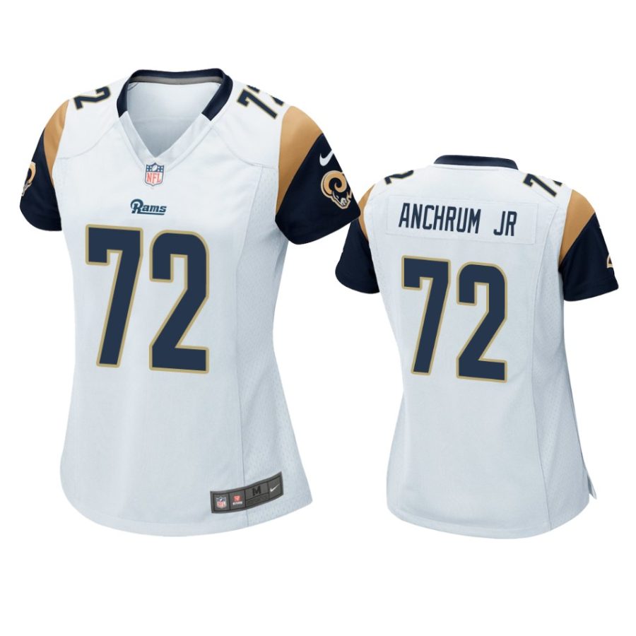 women tremayne anchrum jr. rams white game jersey