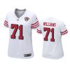 women trent williams 49ers 75th anniversary white jersey