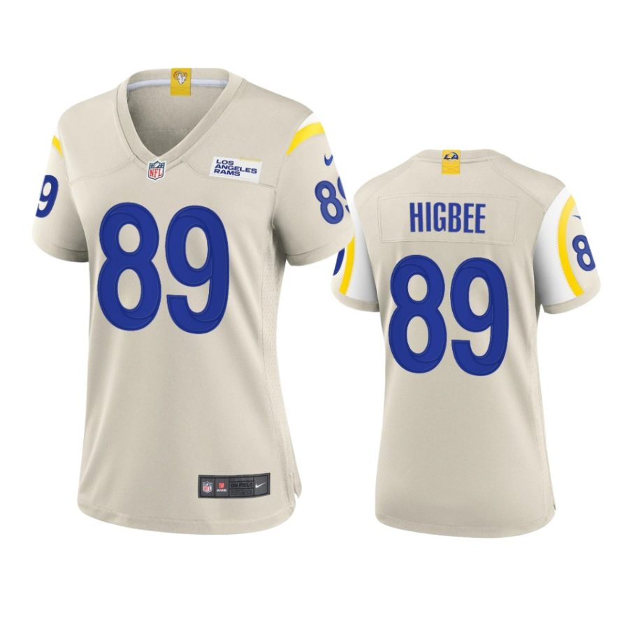 women tyler higbee rams game bone jersey