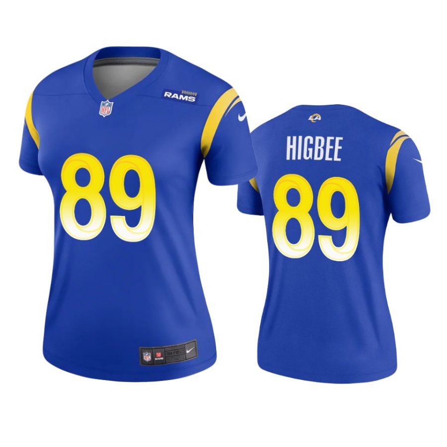 women tyler higbee rams royal legend jersey