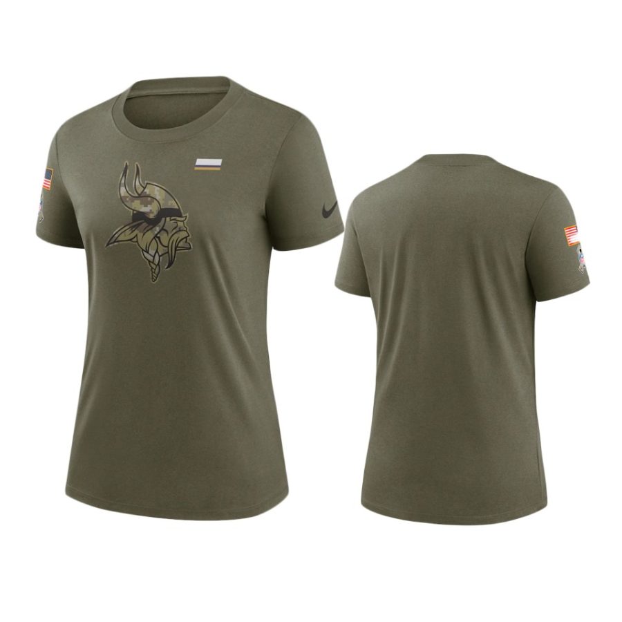 women vikings olive 2021 salute to service t shirt