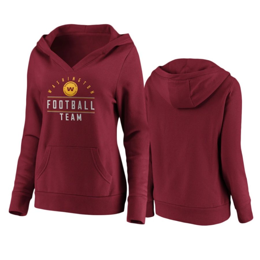 women washington football team burgundy iconic league leader pullover hoodie