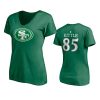women womens 49ers george kittle kelly green st. patricks day player icon t shirt